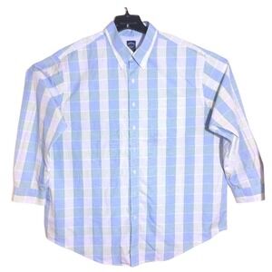 Brooks Brothers Men's 100% USA Supima Cotton Regent Dress Shirt Blue Green EUC